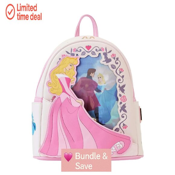 Disney Princess Mini Backpack Vegan Leather Adjustable Straps Side Pockets main image 6